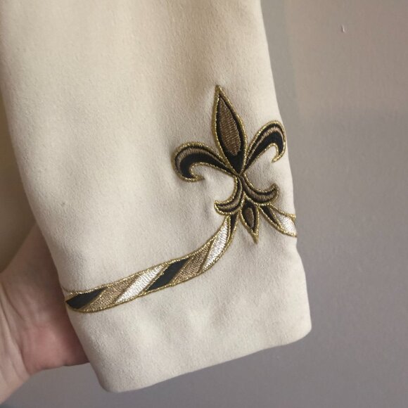 Vintage Bob Mackie Wearable Art Embroidered Ivory Jacket | 1990s | Size Small - Picture 9 of 14